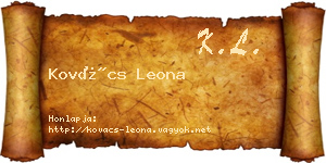 Kovács Leona névjegykártya